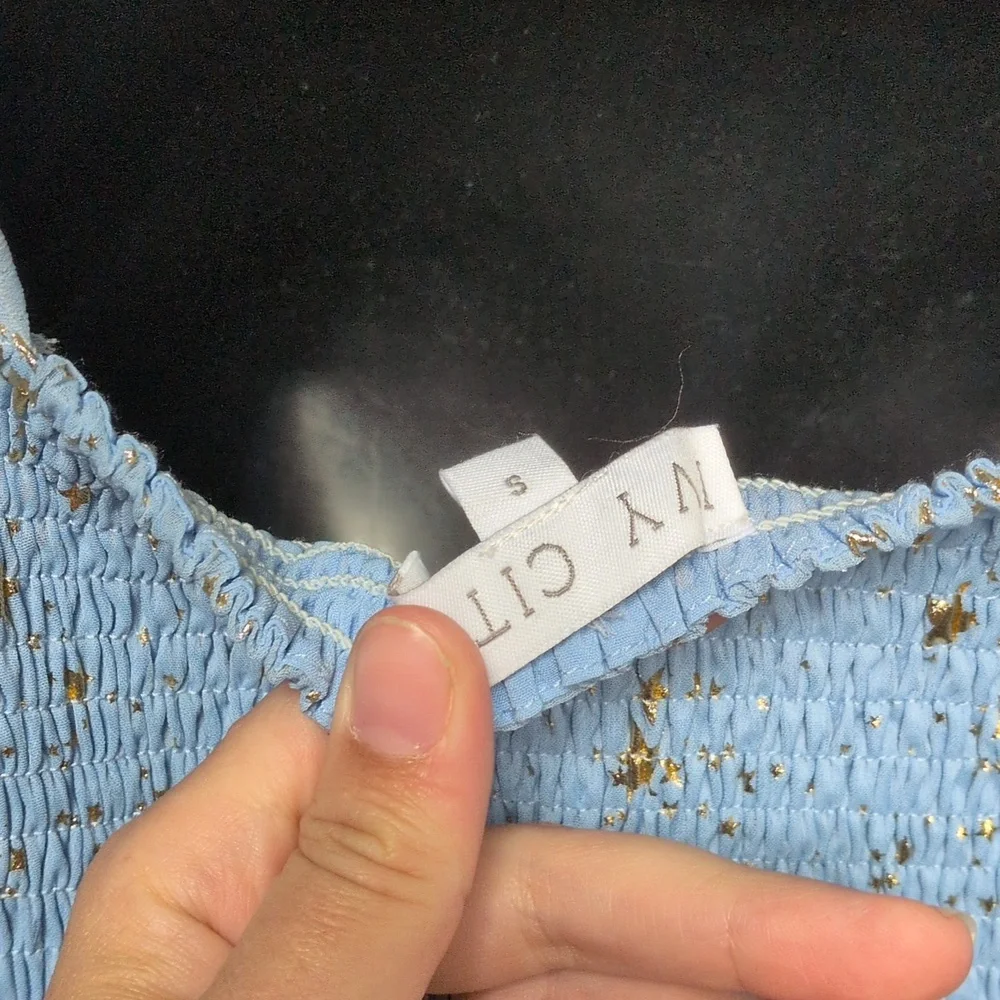 🍋✨ Ivy City Co Baby Blue Starry Nights Dress Size S - Picture 5 of 8